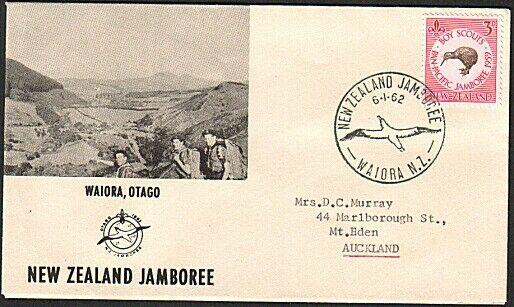 NEW ZEALAND 1962 cover SCOUT JAMBOREE WAIORA pictorial cds.................73824