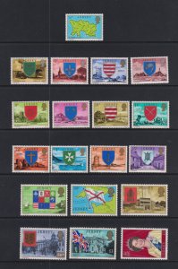 Jersey   #137-155   MNH  1976-1977  Arms and scene