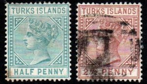 Turks Island 48 Mint hinged & 49 Used