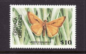 Grenada Grenadines-Sc#680-unused NH-Insects-Butterflies-Lesser Whirlabout-1985-