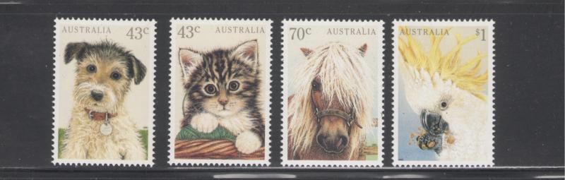 Australia 1991 Pets Scott # 1222 - 1225 MNH