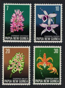 Papua NG Orchids Flora Conservation 4v 1974 MNH SC#402-405 SG#273-276