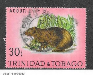 Trinidad & Tobago #199  30c Aguti  (U) CV $3.00