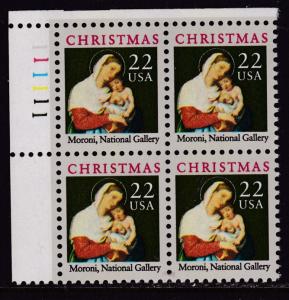 United States 1987 Christmas Issue (Religious) Plate Nr.Block of Four VF/NH