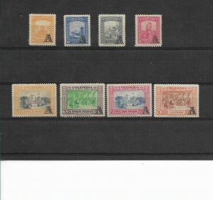 COLOMBIA 1951 AIRMAIL OVERPRINTED SET A AVIANCA AIRLINES MH C208/16 MI 614/21