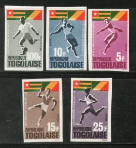 Togo 1965 Sports Javelin Running Football Discus Flag Sc 525-28,C46 IMPERF MN...