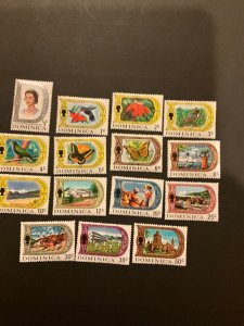 Stamps Dominica Scott #268a-82a never hinged