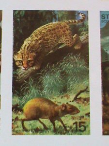 ​STAFFA SCOTLAND AIRMAIL STAMP: RARE ANIMALS-IMPERF- MNH - MINI SHEET RARE