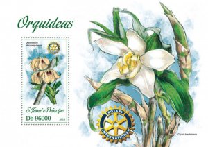 St Thomas - Flowers - Orchids - Stamp Souvenir Sheet - ST13312b