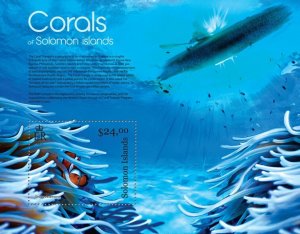 SOLOMON IS.- 2013 - Corals of the Solomons - Perf Souv Sheet - Mint Never Hinged