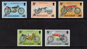 Isle of Man Sc 335-339 1987 Tourist Trophy Motorcycle Races stamp set