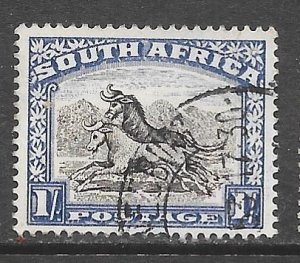 South Africa 62a: 1/- Gnu, used, F-VF