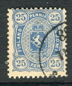 FINLAND; 1885 classic Numeral new colour issue used Shade of 25p.