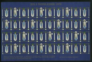 Denmark Southslesvig 1979 Christmas Sheet  MNH Folded. Froslev Shrine. 1100 AD