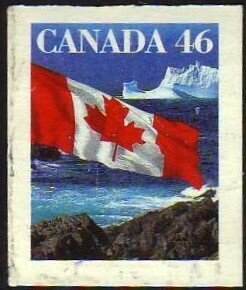Canada 1998 Sc#1698 46c Flag & Iceberg USED-VG-NH.