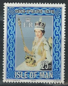 Isle of Man 1978 - 25p 25th anniversary of Coronation - SG132 used