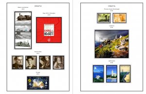 COLOR PRINTED CROATIA 1991-2010 STAMP ALBUM PAGES (111 illust. pages)