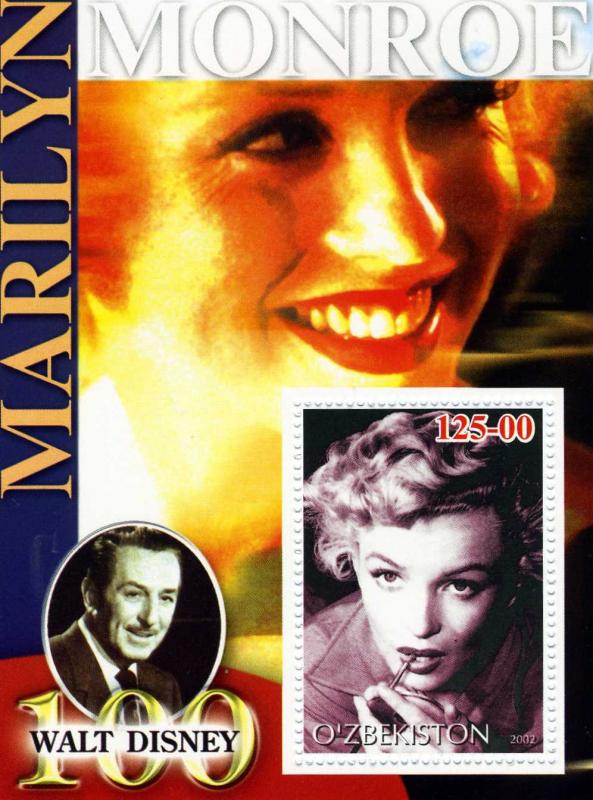 Uzbekistan 2002 MARILYN MONROE s/s Perforated Mint (NH)