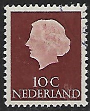 Netherlands - # 344 - Queen Juliana - 10ct - used.. (P4)