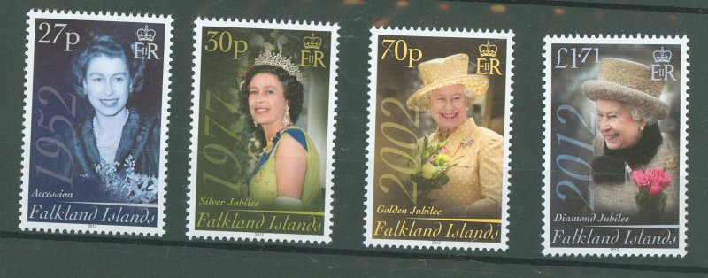 Falkland Islands #1047-1050 Mint (NH) Single (Complete Set) (Jubilee) (Queen)