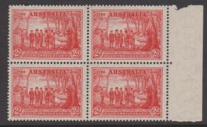 Australia Sc#163 MNH Block of 4 - couple of tone spots