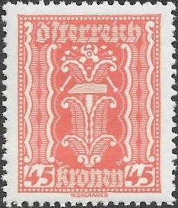 Austria Stamp Scott # 263 Mint NH, MNH. Free Shipping for All Additional Items.