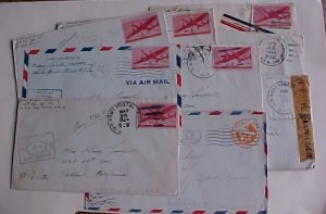 ALGERIA   USA APO 1940's CENSORED x10