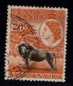 Kenya Uganda and Tanganyika KUT Scott 107 Used 20c Lion stamp