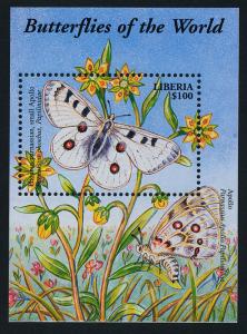 Liberia MNH Butterflies of the world, Flowers