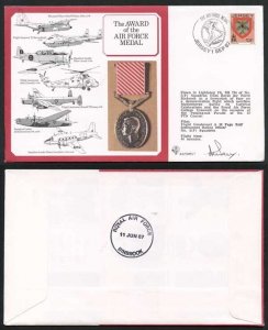 DM17b Award of the Air Force Medal 13p Jersey Signed by A.M. Page