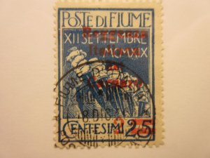 FIUME Scott 105c BLUE USED Cat $80