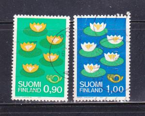 Finland 593-594 Set U Flowers, Water Lilies (C)