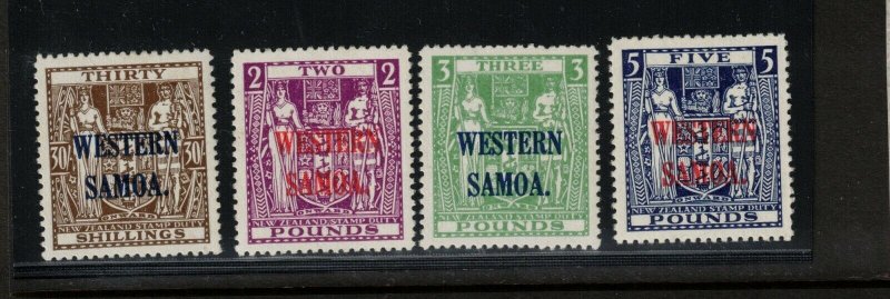 Samoa #199 - #202 Very Fine Never Hinged High Values