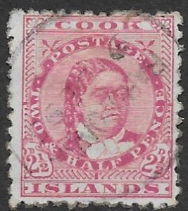 Cook Island 12   1893   2 1/2 p  fine used