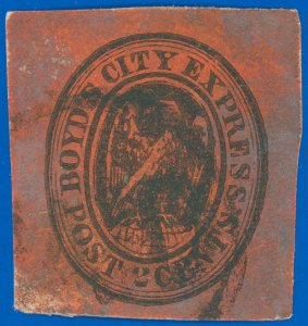 USA 1864 US Local #20L23 Used, Boyd's City Post Stamp, Glazed Paper, SCV $25.00