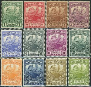 NEWFOUNDLAND SG #130-141 Reindeer British Commonwealth Postage Set 1919 Used MLH