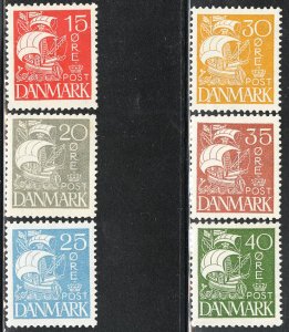 Denmark Stamps # 192-7 MLH VF Scott Value $60.00