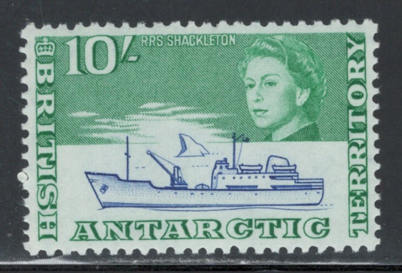 British Antarctic Territory 1963 RRS Shackleton 10sh Scott # 14 MH