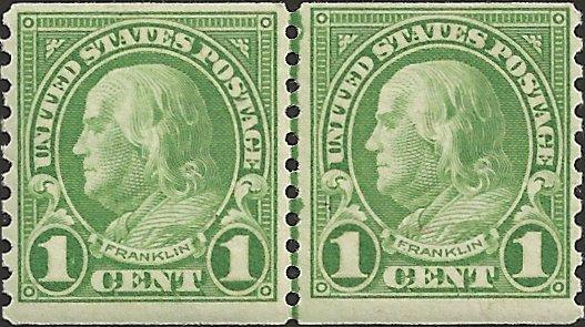 # 597 MINT NEVER HINGED GREEN BEN FRANKLIN