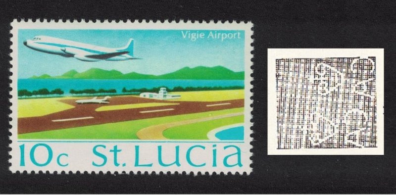 St. Lucia Aircraft Vigie Airport 10c WW14 1975 MNH SG#397