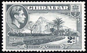 Gibraltar Stamps # 110d MLH VF Sideways Watermark Scott Value $500.00