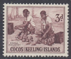 Cocos Keeling Islands Scott 1 - SG1, 1963 Pictorial 3d MH*