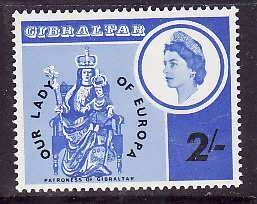 Gibraltar-Sc#182-unused NH set-Our Lady of Europa-1966-