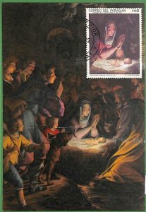 90271 - PARAGUAY -  MAXIMUM CARD -  ART Religion 1972  Giulio Cesare Procaccini