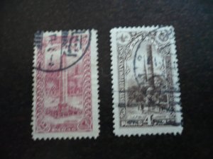 Stamps - Turkey - Scott# 254, 255 - Used Partial Set of 2 Stamps