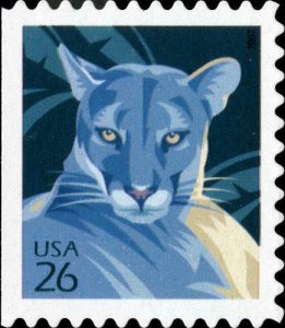 2007 26c American Wildlife, Florida Panther, Bklt Single Scott 4142 Mint F/VF NH