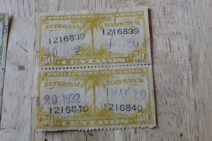 PHILIPPINES INTERNAL REVENUE 50 CENTAVOS PAIR USED