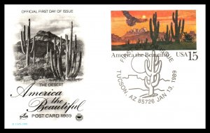 US UX127 Desert PCS Artcraft Variety U/A FDC Postal Card