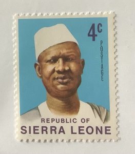 Sierra Leone 1972 Scott 424 MNH - 4c,  President Siaka Stevens