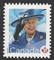 Canada #2365i MNH die cut single, Queen Elizabeth II, issued 2010